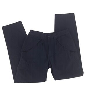 SLAM Black Cargo Pants Elastic‎ Waist Utility Tactical L